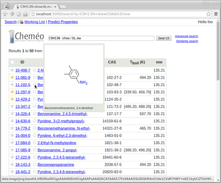 Search with on the fly compound
preview.